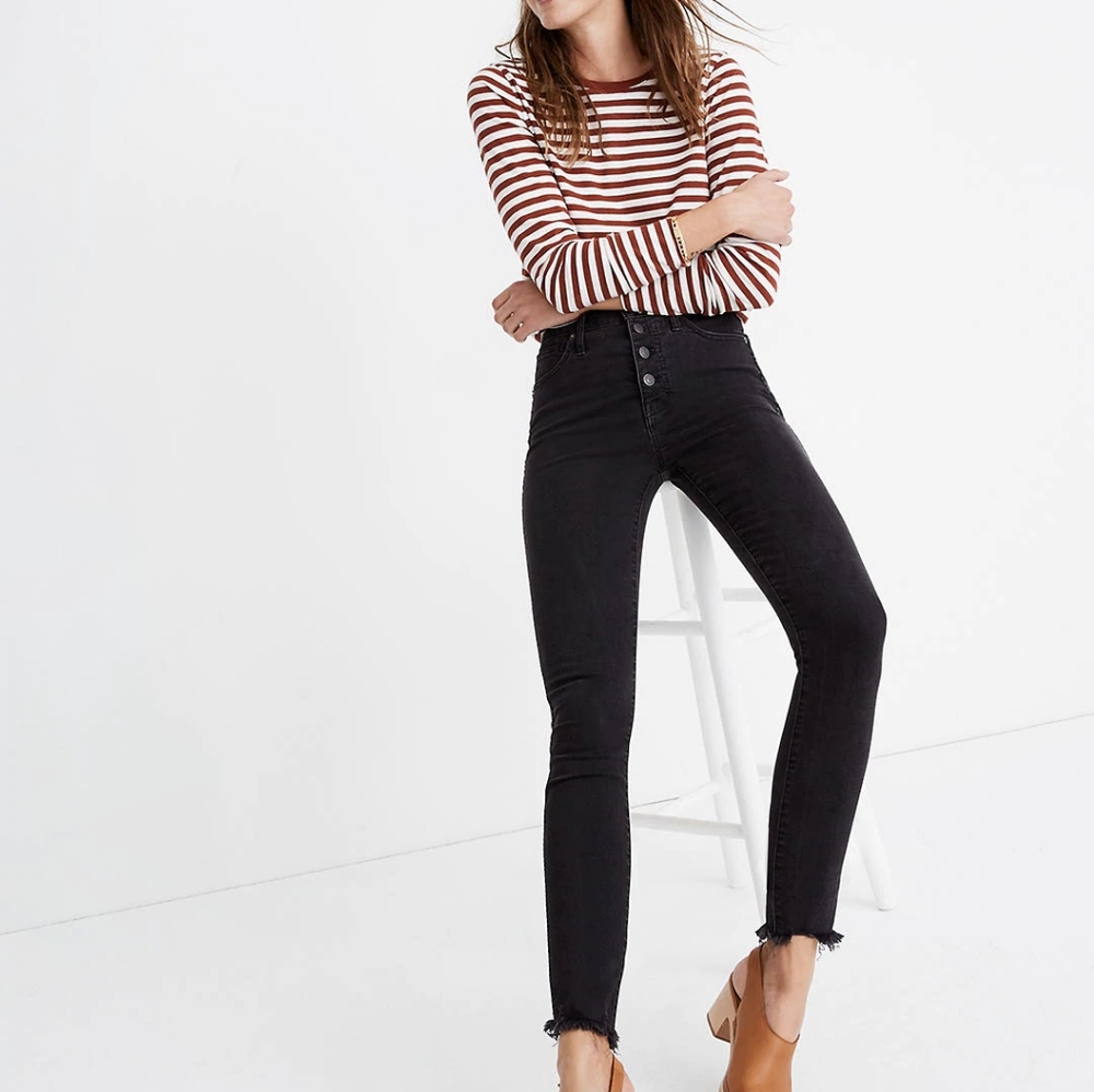 Madewell 10" Skinny High-Rise Jeans Black